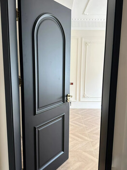 Wen yijia french mid-century style black painted door bedroom door retro room door solid wood composite door kitchen bathroom black / free magnetic lock 3 sets of packages for installation