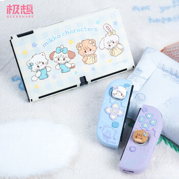 Jixiang switch oled protective case mikko co-branded soft silicone anti-fall all-inclusive protection joycon handle cover all-inclusive split portable ns host accessories