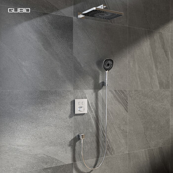 Gubid two-function embedded pre-embedded shower head, fine copper panel configuration shower head set gd9521-yaoshiyin