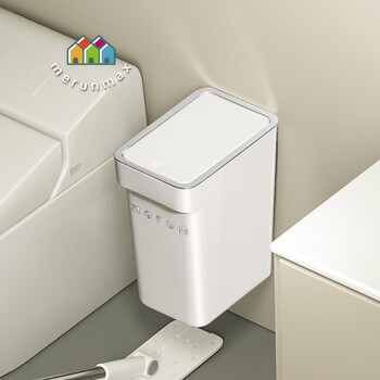 Chengguo trash can household toilet bathroom punch-free wall-mounted light luxury large large capacity with lid 2025 new push-type light luxury model 9l with punch-free wall hanging stickers