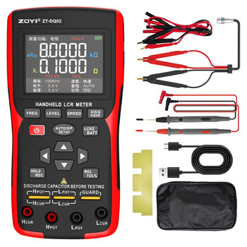 Zhongyi electrical test zhongyi zt-dq02 high-precision bridge tester lcr lithium battery internal resistance meter 18650 battery tester zt-dq02 + kelvin clamp line