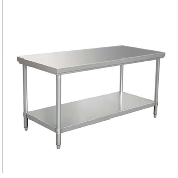 Xinpuda stainless steel square table workbench, tabletop length 1.5m, tabletop width 0.75m, table height 0.75m, unit