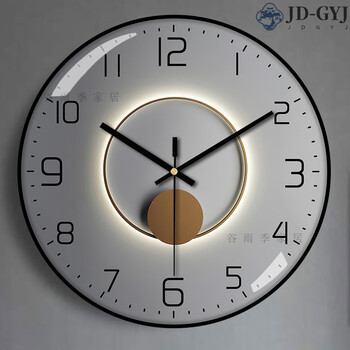 Japan's original imported quality clock wall clock living room automatic time radio clock 2025 new clock modern simple b black frame - ordinary model 14 inches