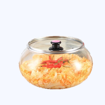 Ye yu's new thickened large-mouth pickle jar with lid glass pickle pickle sour wild glass jar pickle jar supermarket special 3 catties reverse cover style