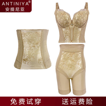 Antinia zhenmei royal premium three-piece set body manager body shaping clothes hip adjustable underwear summer royal premium three-piece set size 82 (weight 106-118 catties) one size