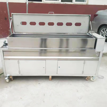 Sesame cake stove for stall commercial gas fully automatic henan iron plate flipped on three sides for multi-purpose grilling energy-saving and efficient customized extended model non-returnable and non-exchangeable