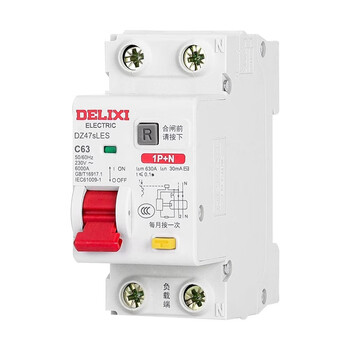 Delixi leakage protection switch dz47sles household 1p+n leakage protection 220v air switch small volume circuit breaker 6a 1p+n