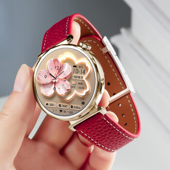 Huawei valentine's day gift watch watch gt6 women's intelligent emotional health assistant gt5 watch fashion ovarian assessment gift for girlfriend and wife's birthday annual party huawei gt5 41mm pearl white + burgundy litchi pattern.