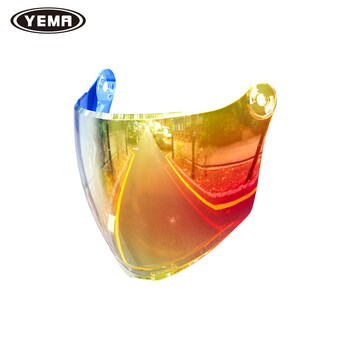 Mustang various models of transparent lenses motorcycle electric vehicle lenses 370 aurora red long mirror