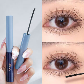 Hameco mascara is waterproof, long and curling, not easy to remove makeup, long-lasting, firm and clear, waterproof, long and non-smudged, natural black 1 pack l