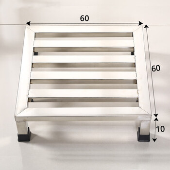 Suitable for custom-made stainless steel bracket flower pot base washing machine rack base mobile booster bracket refrigerator tripod 304 stainless steel rack 45x45x10cm thickened