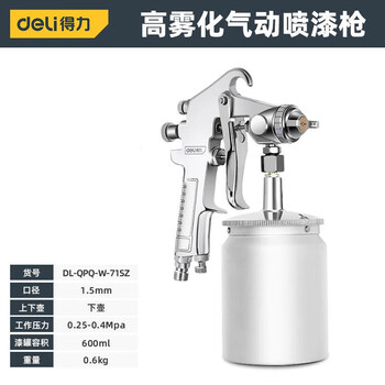 Deli spray gun pneumatic paint spray gun for home car sheet metal coating latex paint special dl-qpq-w71sz