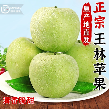 Sf authentic wanglin apple yantai freckled beauty jade wanglin green apple fresh fruit origin straight hair 5 jin big mac 95mm+ exclusively for the rich