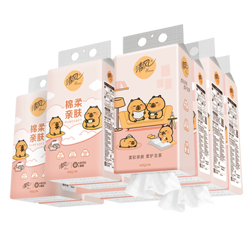 Qingfeng (app) li yunrui's same style hanging tissue paper kapibara 4 layers 250 tissue paper 10 packs facial tissue