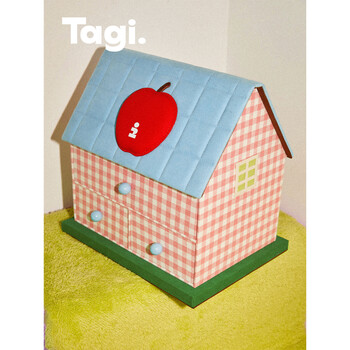Tagi. <apple tapi house> cute house multi-layer storage box desktop storage box jewelry box new year gift