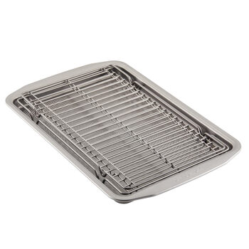 Circulon baking pan/biscuit pan and cooling rack set, 3-piece, gray