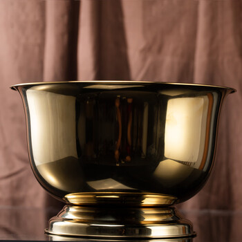 Language of cup stainless steel champagne bucket european style new ice wine bucket outdoor champagne bucket bar club soft decoration design golden champagne bucket/single