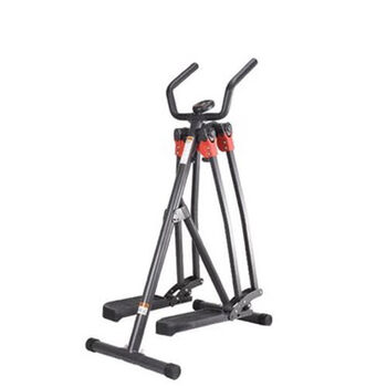 Elliptical machine for home use, space walker for middle-aged and elderly people, walking machine, foldable and silent, front and rear, left and right rotation fitness equipment, black, foldable and silent