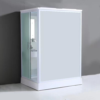 Jomoo integrated shower room smc integrated toilet integrated mobile shower room factory dormitory apartment room renovation room white frame 1.4*1.1 side opening does not include toilet + new does not include steam