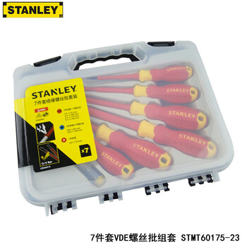 Stanley 7-piece vde insulated screwdriver set with electrified pen stmt6016017523 75-23