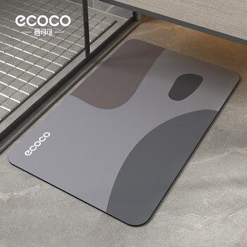Ecoco bathroom absorbent floor mat toilet bathroom entrance door quick-drying household soft anti-slip anti-fall shower mat