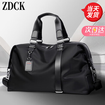 Zdck brand travel bag men's casual short-distance luggage bag large capacity one-shoulder crossbody fitness bag women's business handbag black