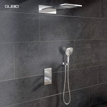 Gubid three-function built-in constant temperature shower, refined copper configuration, home bathroom shower set gd9592-yaoshiyin