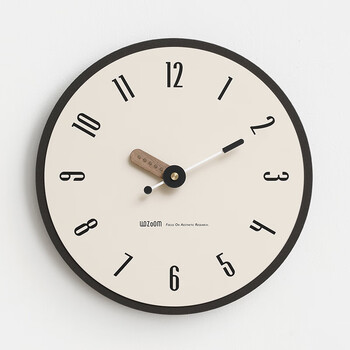 Emitdoog (duo barley) punch-free internet celebrity nordic light luxury creative wall clock for living room wall hanging home simple off-white - flat digital model diameter 36cm