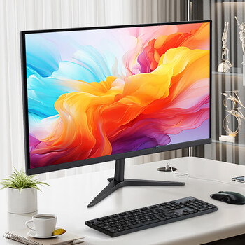 Boonsooal high-definition computer monitor 2k high brush 144/165 e-sports high brush curved screen 4k design and art assembly desktop second-hand quasi-new machine display monitor screen can be wall-mounted 24-inch monitor丨computer/tv tv multi-function remote control + speaker