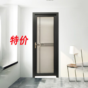 Pupan foshan bathroom door toilet toilet aluminum alloy tempered glass soundproof bathroom kitchen cheng rental door 08 xingyue gray 69*200 inner left lock