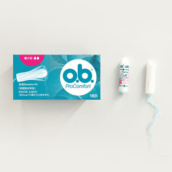 O.b. built-in tampons, unscented, finger-in tampons, leak-proof, small flow, 16 pcs, 1 box