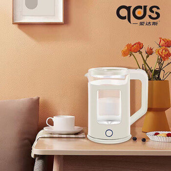 Aidas 1.7l household zhenxiang straight electric kettle tea maker glass transparent kettle quick boiling kettle finnish green 1.7l