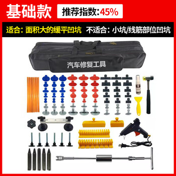 Ni zhier car dent repair tool set free sheet metal hook crowbar crowbar dent bump hail pit top hook basic model (handbag packaging)
