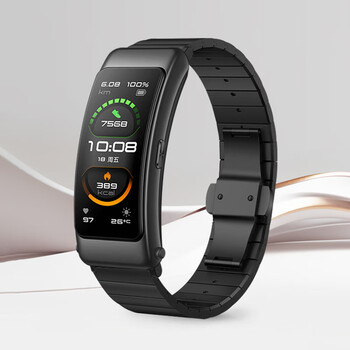 Huawei (huawei) annual meeting gift huawei bracelet bluetooth headset two-in-one heart rate sleep waterproof sports phone smart watch for boys and girls new valentine's day birthday gift fashion high-definition b7 obsidian gold black + obsidian black case + black bamboo steel strap