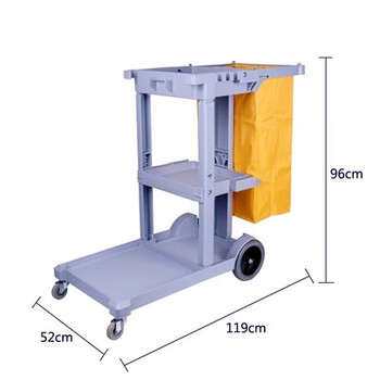 Wen yijia multifunctional cleaning vehicle cleaning vehicle push tool cart hotel cleaning service vehicle linen vehicle gray (without cover)