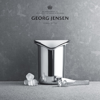 Georg jensen wine & bar ice bucket and ice cube holder gift silver