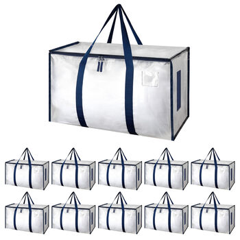 Simple deluxe 10-piece extra large activity bag with lid and reinforced handles