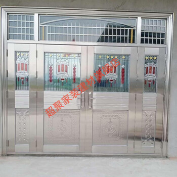 Meikejie four-open stainless steel door 304 stainless steel anti-theft door rural security door white steel door household single door ordinary thickened stainless steel
