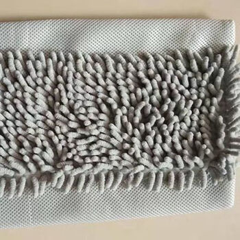 Flat mop replacement cloth chenille cloth clip-on caterpillar mop floor wiping cloth household dust pusher chenille gray 3 pack