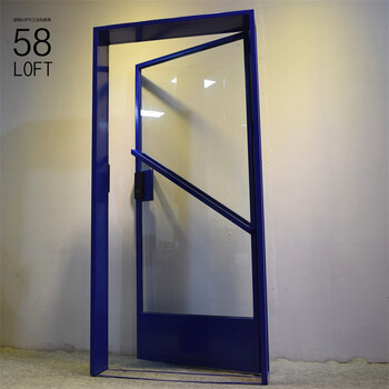 Pupan tempered glass shop shop door entrance door wrought iron glass door industry style creative company door hong kong, macao and taiwan special shooting