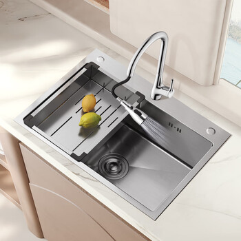 Bosi kitchen stainless steel large single-sink sink 78*45cm without faucet