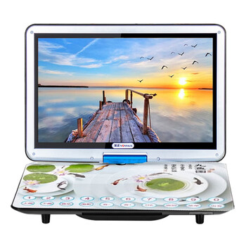 Nintaus mobile dvd player portable dvd player tv wifi network smart evd children's small tv cd high definition video disc player 12-inch full format high-definition version blue standard + 64g selected audio and video u disk