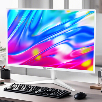 White computer monitor e-sports high brush 144/165 curved screen design artist assembly desktop second-hand quasi-new machine display lcd wall-mounted monitoring screen white model 24 inches丨computer/tv function remote control + audio