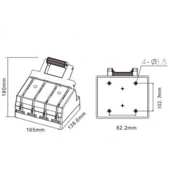 Nanling single throw knife switch 100a hk1n photovoltaic open isolation knife switch 4p 63a three-phase four-wire 380 hk1n-200/4f (red copper)