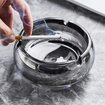 Youjia liangpin crystal glass ashtray home living room creative ashtray office desktop