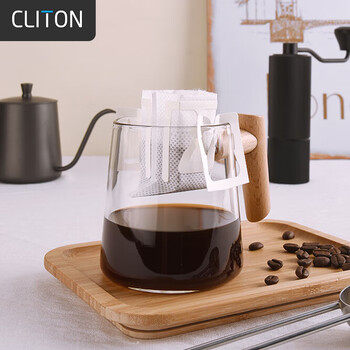 Cliton ear-hanging coffee filter paper, portable hand-brewed coffee powder filter, drip-type hand-brewed coffee powder filter bag, 50 pieces, hanging ear coffee filter paper-no packaging box, 25 pieces