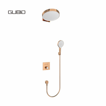 Gubid two-function embedded constant temperature shower fine copper configuration bathroom shower set gd9526m-rose gold