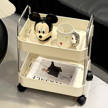 Zhuobo rack floor-standing removable snack rack living room storage rack bathroom bathroom storage rack sj12 white two-layer