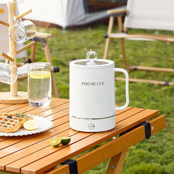 Raft core travel kettle portable small health kettle office mini one-person small decocting medicine kettle household multi-function 304 ceramic glaze liner manual model 551ml 1ml