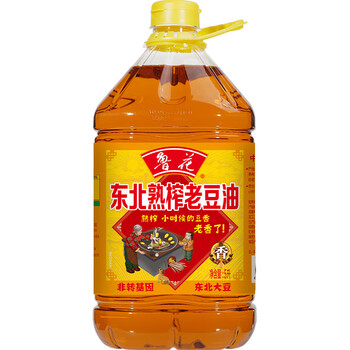 Luhua edible oil non-gmo soybean oil northeast ripe pressed old soybean oil 5l physical pressing